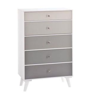 Southern Enterprises Colorblock 5 Drawer Anywhere Storage Cabinet in Grayscale HD865980