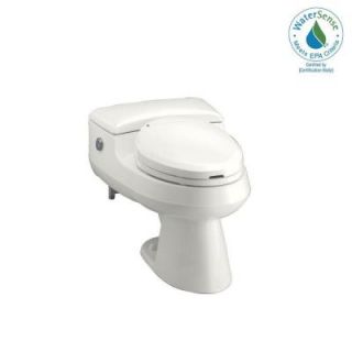 KOHLER San Raphael Comfort Height 1 Piece 1.4 GPF Dual Flush Power Lite Elongated Toilet in White K 3607 0