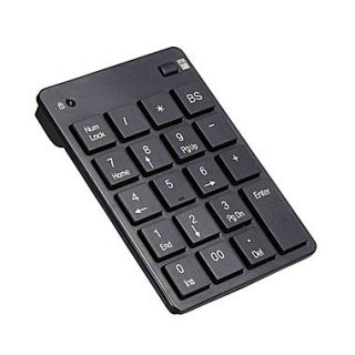 Solidtek KP 758 RF 19 Key 2.4G USB RF Numeric Wireless Keypad, Black