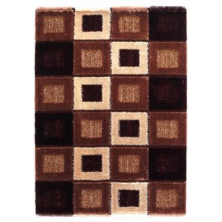 Signature Square Brown Shag Rug by Istikbal