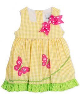 Rare Editions Baby Girls Seersucker Butterfly Dress   Dresses   Kids