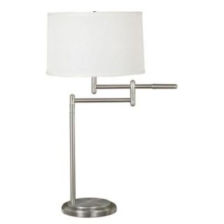 Kenroy Home Theta 30 in. Brushed Steel Swing Arm Table Lamp 20940BS