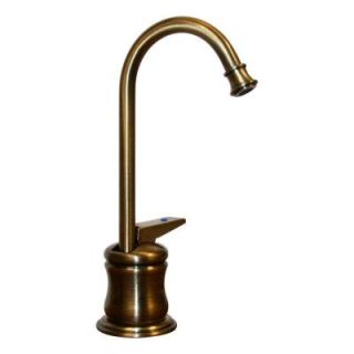 Whitehaus Collection 1 Handle Instant Cold Water Dispenser in Antique Brass WHFH3 C55 ABRAS