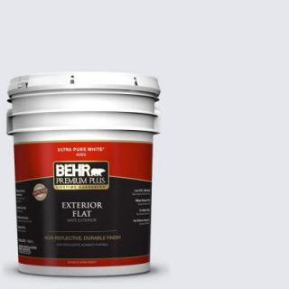 BEHR Premium Plus 5 gal. #610A 1 Lilac Murmur Flat Exterior Paint 405005