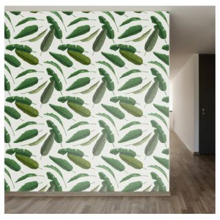 Banana Leaf Removable 8 x 20 Botanical Wallpaper by Walls Need Love