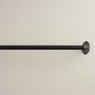 Matte Black Industrial Curtain Rod