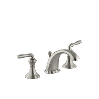 KOHLER Devonshire Vibrant Brushed Nickel 2 Handle Widespread WaterSense Bathroom Faucet (Drain Included)