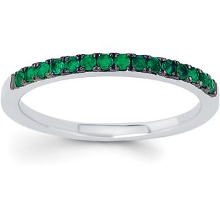 Boston Bay Diamonds 14k White Gold Emerald Stackable Ring  