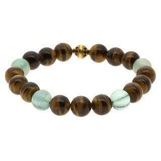 Charming Life Tigers Eye and Fluorite Protect Me Unisex Bracelet