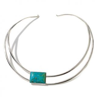 Jay King Santa Rita Turquoise Sterling Silver Collar Necklace   8045567