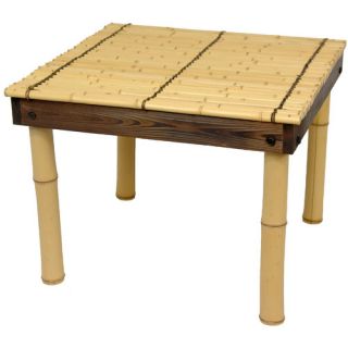 Oriental Furniture Zen Bamboo Coffee Table with Four Stools