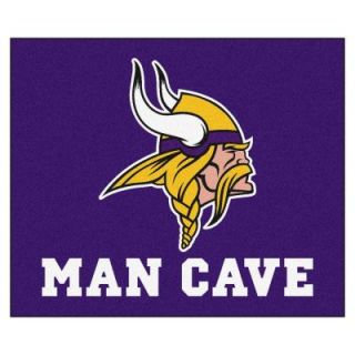 FANMATS Minnesota Vikings Purple Man Cave 5 ft. x 6 ft. Area Rug 14331