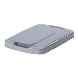 Knape & Vogt 1 in. H x 15 in. W 10 in. D Plastic In  Cabinet Pull Out Trash Can Lid in Gray QT35LB R PT