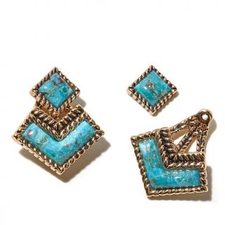 Studio Barse Bronze Turquoise Jacket Earrings   7858602