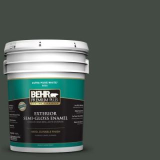 BEHR Premium Plus 5 gal. #PPF 55 Forest Floor Semi Gloss Enamel Exterior Paint 534005