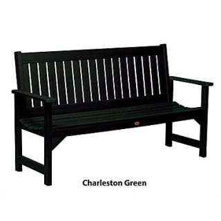Buyers Choice Phat Tommy Metal Wood Lehigh Garden Bench; Charleston Green