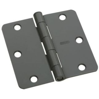 Stanley National Hardware 3 1/2 in. x 3 1/2 in. Bulk Assembled 5/8 in. Radius Residential Flush Pin Hinge RD741BA 3.5X3.5 RES HGE