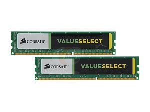 CORSAIR ValueSelect 8GB (2 x 4GB) 240 Pin DDR3 SDRAM DDR3 1600 Desktop Memory Model CMV8GX3M2A1600C11