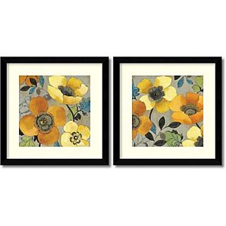 Amanti Art Yellow and Orange Poppies   Set of 2 Framed Art by Allison Pearce