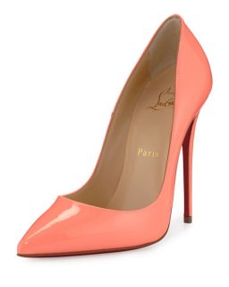 Christian Louboutin So Kate Patent 120mm Red Sole Pump, Flamingo
