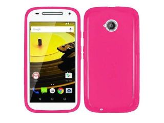 Motorola Moto E(2nd Gen) Case, eForCity Frosted TPU Rubber Candy Skin Case Cover for Motorola Moto E(2nd Gen), Red