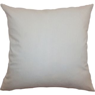 Quenilda Tan Ticking Feature Filled Throw Pillow   16280451