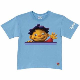 Personalized Sid the Science Kid Says Hello Toddler Boy Light T Shirt, Blue