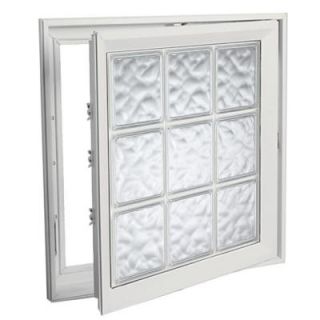 Hy Lite 21 in. x 53 in. Acrylic Block Right Casement Vinyl Window   White 8CS2153WHLH1W RH