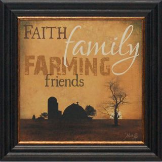Artistic Reflections Faith Family Farming Framed Graphic Art