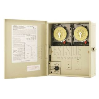 Intermatic PF1202T Timer, 240V Pool & Spa Control Panel w/Dual 24 Hour Mechanical Timer and Freeze Protection
