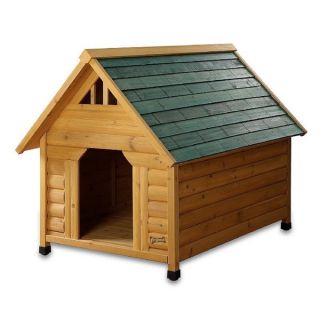 Pet Squeak Alpine Lodge Raised Wooden Dog House   Shopping