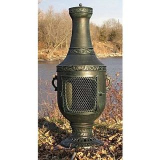 The Blue Rooster Venetian Style Chiminea; Antique Green