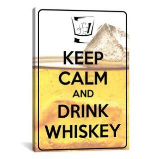 iCanvas Keep Calm and Drink Whiskey Textual Art on Canvas