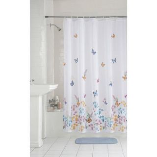 Mainstays Butterfly Fabric Shower Curtain
