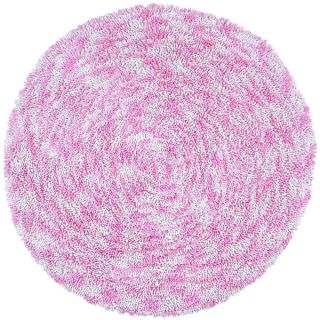 Pink Shagadelic Chenille Twist Swirl Rug (5 Round)   14978757