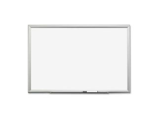 3M Premium Porcelain Dry Erase Board, 48 x 36, White, Aluminum Frame