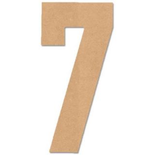 Baltic Birch Collegiate Font Letters & Numbers 13.5" Number 7