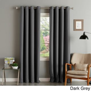 Thermal Insulated Blackout Grommet Top 84 inch Curtain Panel Pair
