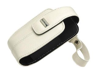 BlackBerry White Leather Pouch With Wrist Strap For Curve 8300 (HDW 13387 004)