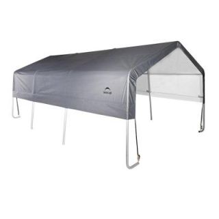 ShelterLogic Carport in a Box 12 ft. W x 20 ft. D x 8 ft. H Peak Grey Garage 62659