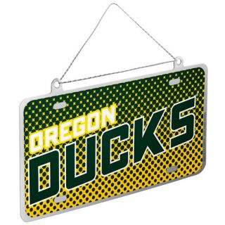 Oregon Ducks Metal License Plate Ornament