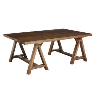 Simpli Home Sawhorse Coffee Table   Medium Saddle Brown