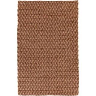 8' x 11' Burnt Orange and Charcoal Gray Braided Brilliance Hand Woven Wool Area Throw Rug