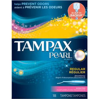 Tampax Pearl Plastic Regular Absorbency Tampons, (Choose your Count)