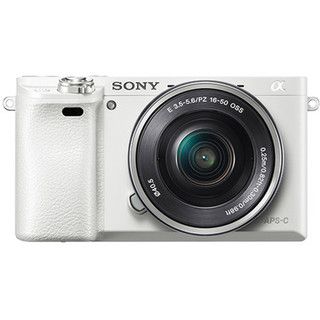 Sony Alpha a6000 White Mirrorless Digital Camera with 16 50mm Lens