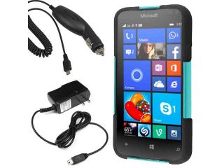 Hybrid Protector Shell Stand Case TMobile Microsoft Lumia 435 x Car Home Charger
