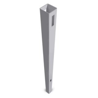Veranda Pro Series 5 in. x 5 in. x 8 1/2 ft. Seacoast Gray Vinyl Anaheim Heavy Duty Routed Fence Line Post 153666