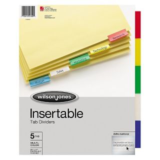 Wilson Jones® Single Sided Reinforced Insertable Index, Multicolor 5