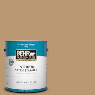 BEHR Premium Plus 1 gal. #ECC 24 1 Amber Leaf Zero VOC Satin Enamel Interior Paint 730001