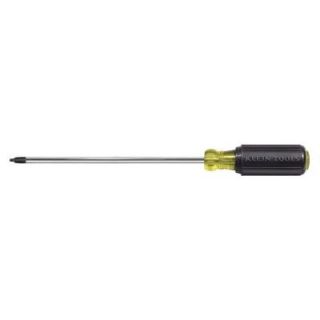 Klein Tools #2 Square Recess Tip Screwdriver   8 in. Round Shank 666